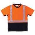 Glowear By Ergodyne XL Orange Performance Hi-Vis T-Shirt Black Bottom 8283BK